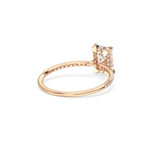 Bague solitaire en diamant de laboratoire HPHT CVD de qualité supérieure REYES en or massif 14 carats, bijou de luxe pour occasions spéciales - Product Image 6
