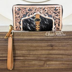 Cartera Larga de Diseño de Lujo, Cartera de Cuero Hecha a Mano, Tarjetero y Monedero para Mujer, Cartera de Piel de Vaca, Bolso de Mano Elegante - Product Image 1