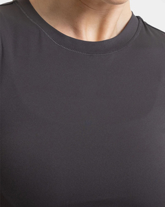Nueva Llegada, Camiseta Deportiva de Manga Corta para Mujer, de Secado Rápido, Ajustada, Tejido Sólido, Absorbe el Sudor, Ligera y Transpirable, Venta al Por Mayor - Product Image 6