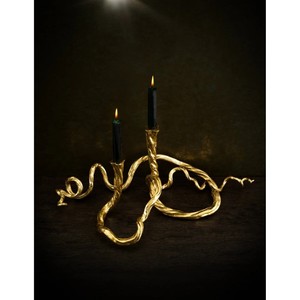 Handmade Brass Twisted Candlestick Holder Heat Resistant Durable Eco-Friendly for Home Decoration Metal Art Decorative Piece - Product Image 3