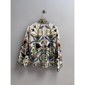 Veste en coton Suzani faite à la main, veste courte d'été, veste bohème chic, veste brodée ouzbèke, veste pour femme - Product Image 6