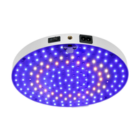 Lampe de culture LED ronde à spectre complet pour plantes d'intérieur, trépied et support de bureau réglables, 360° °   Modes flexibles VEG/BLOOM/FULL