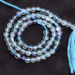 Perles de fluorite AAA+ de 4 mm, facettées, en forme de briolette, fluorite bleue naturelle, pierres semi-précieuses, perles fantaisie en vrac pour la création de bijoux - Product Image 4