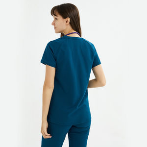 Ensemble de blouses médicales imprimées par sublimation pour femmes, uniforme d'infirmière doux et extensible pour le personnel de santé - Product Image 4