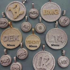 Colgante Personalizado de Lujo en Plata 925 con Moissanita, Diseño Disco, Redondo, Octagonal, Rectangular, con Logotipo, Estilo Hip Hop, Totalmente Cubierto de Piedras, Unisex, Certificado IGI - Product Image 6