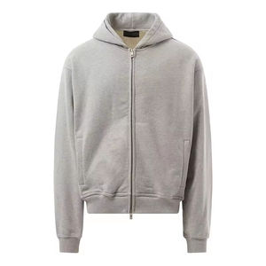 Fabricant OEM ODM de sweats à capuche entièrement zippés personnalisés, épais (500 GSM), surdimensionnés, 100% coton, hiver, avec perles, unisexe, fournisseur - Product Image 2