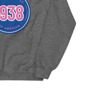 Sweat-shirt à col rond bleu foncé et rose avec motif, en molleton doux, à manches longues, unisexe, décontracté, vêtement d'hiver tendance - Product Image 6