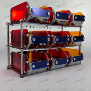 Bauhaus Style Transparent Acrylic Desktop <b>Storage</b> <b>Box</b> Office Desk Organizer <b>Storage</b> Rack for Cosmetic Stationery Home Use - Product Image 6