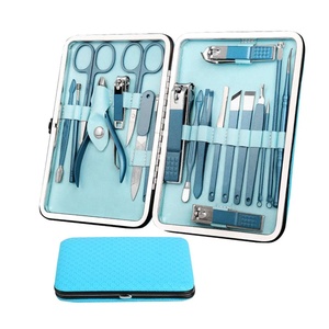 Professional High Classic Stainless Steel Manicure <b>Pedicure</b> Kit 5 1 Nail Care Tools <b>Set</b> Lightweight Comfortable Portable Case - Product Image 2