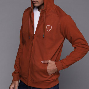 Veste pour homme avec capuche Sweat à capuche en molleton de coton avec fermeture éclair Sweats à capuche de qualité douce Motif solide Teint uni par les fabricants - Product Image 2