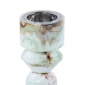 Quemador de incienso de resina de mármol verde de roble de lujo, Mabkhara, incienso árabe de Oud, decoración para el hogar, fragancia, arte religioso hecho a mano, estilo imperial - Product Image 2