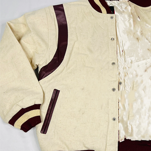 Chaqueta universitaria retro de béisbol personalizada para hombre, de lana gruesa, cuello alto informal, cálida para invierno, estilo urbano, con bordado y calefacción. - Product Image 5