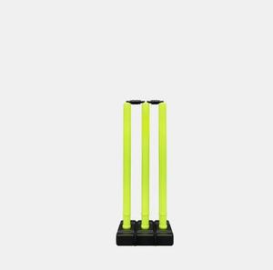 Stumps de cricket en plastique, 3 stumps, 2 bails, épaisseur personnalisable, matériau et couleur de haute qualité selon les normes internationales - Product Image 1