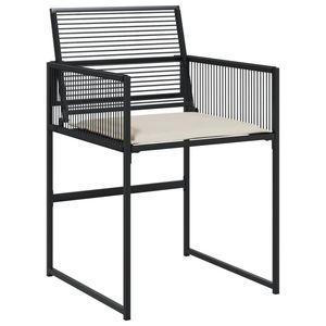Modern Garden Dining Set 10 Seater Steel <b>Frame</b> Outdoor Furniture Cream White And <b>Black</b> - Product Image 6