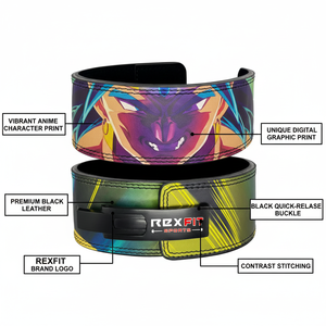 เข็มขัดยกน้ำหนัก Rexfit Sports OEM หนังแท้ สำหรับสควอทและเดดลิฟท์  แบบปรับได้ สำหรับผู้ชาย - Product Image 4