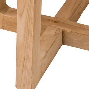 Table à manger sur piétement en teck massif de luxe moderne - Écologique, imperméable et durable pour une utilisation en intérieur/extérieur, marchés hôteliers et résidentiels - Product Image 6