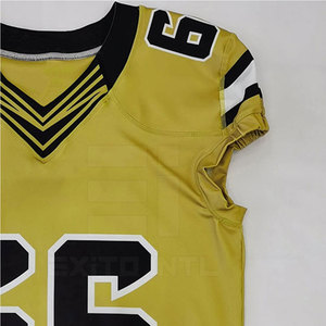 Maillot de football américain à manches courtes, léger, respirant, vêtements de sport professionnels, impression par transfert thermique - Product Image 6