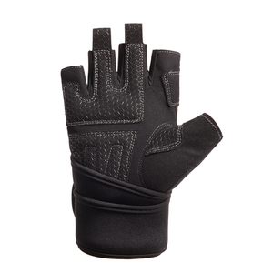 Wholesale Lightweight Half Finger PU Unisex Weightlifting Gloves Breathable Long Wrist Strap Gym Sports Bodybuilding Fitness - Product Image 3