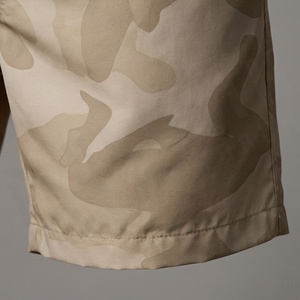 Shorts de bain décontractés pour hommes en tissu peigné écologique, couleur personnalisable, avec cordon de serrage, pour la plage, séchage rapide, tenue d'été - Product Image 6
