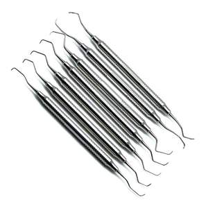 Juego de 7 piezas de raspadores dentales con mango hueco, instrumentos periodontales de acero inoxidable ligeros para uso profesional - Product Image 3