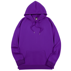 Sudaderas con Capucha para Hombre, Color Morado Sólido, Estilo Urbano, 100% Algodón, Venta al Por Mayor, Precio de Fábrica, Suministro OEM, Gran Venta 2022 - Product Image 3