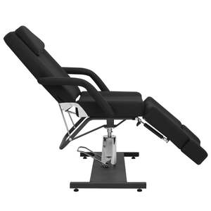 Fauteuil de massage et table de soins en similicuir noir avec grand accoudoir réglable - Product Image 3