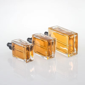 30ml 50ml 100ml Square Transparent Leakproof Travel Glass Tincture <b>Dropper</b> <b>Bottle</b> Screen Printing for Liquids Essential Oils - Product Image 6