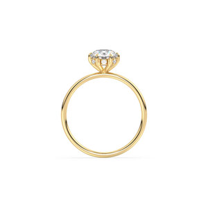 REYES Manufacturer 925 Sterling Silver GRA Certified Moissanite Hidden Halo Ring Luxury Engagement Wedding <b>Gift</b> Solitaire Rings - Product Image 4