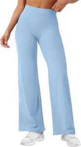 Pantalon de yoga évasé personnalisé en nylon et élasthanne respirant, leggings d'entraînement à jambe large très élastiques pour femmes, tenue de sport - Product Image 3