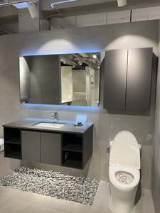 Ensemble de meubles de salle de bain modernes personnalisés JY Project, avec vasque murale en marbre de luxe, fabriqué au Vietnam - Product Image 4