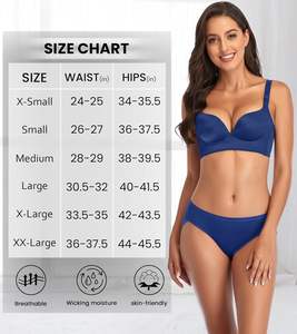 Calm Touch <b>Womens</b> Low-Rise Knitted Underwear <b>Panties</b> Breathable Cotton Soft Texture Flexible Stretch Balanced Waist Full - Product Image 6