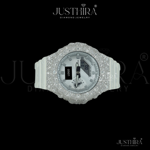 Reloj de pulsera con diamantes de moissanita VVS de alta calidad, muy vendido, reloj de diamantes premium G-Sh0ck para hombre o mujer a precio de fábrica. - Product Image 2