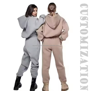 High Quality Custom Logo Cotton Long Sleeve Pullover Women's Gym <b>Crop</b> <b>Top</b> Hoodie Best Sale Ladies Cropped Hoodies Sweatpants - Product Image 1