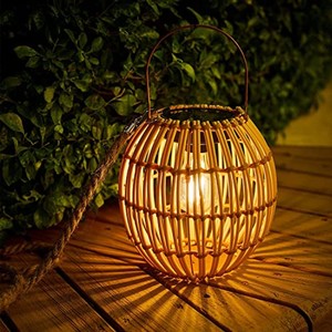 Handcrafted <b>Bamboo</b> Eco-Friendly Cylindrical <b>Lantern</b> | Sustainable Jute Binding Wholesale - Product Image 4