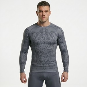 <b>Men</b> <b>Rash</b> <b>Guards</b> Sale Sublimated Breathable Quick Dry Anti-Bacterial All Sizes Lon Sublimation <b>Rash</b> <b>Guard</b> With Best OEM Fighting - Product Image 4