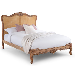 Cama Moderna de Ratán Estilo Francés Florence con Estructura de Teca y Detalles de Mimbre, Ajustable, Tamaños Queen/King - Product Image 6