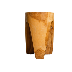 Tabouret Ottoman Trépied en Bois de Teck Massif ARTERRA pour Salon, Hôtel, Appartement, Villa – Siège Polyvalent au Design Rustique/Moderne - Product Image 2
