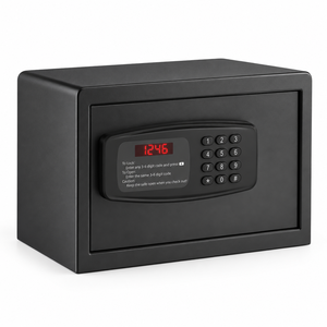 Caja Fuerte Negra para Habitación de Hotel con Teclado Digital, Apertura Automática de Puerta, Puerta de 5 mm y Cuerpo de Acero Laminado en Frío para Pedidos al por Mayor - Product Image 1