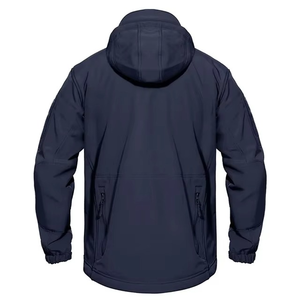 Chaqueta cortavientos transpirable para senderismo, para hombre, color azul marino oscuro, chaqueta táctica con múltiples bolsillos, chaqueta a prueba de viento, ropa exterior para aventuras. - Product Image 4