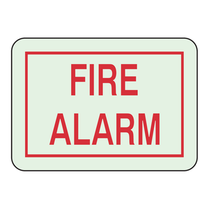 Panneau d'alarme incendie BradyGlo phosphorescent pour intérieur/extérieur, marquage de sécurité d'urgence en PVC - Product Image 3