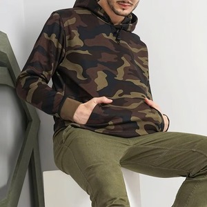 Sweat-shirt à capuche en polaire solide, respirant, séchage rapide, coupe classique, en molleton bouclette, avec poches, pour l'automne, style décontracté - Product Image 3
