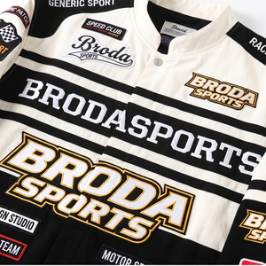 Blouson Bomber de Course Personnalisé OEM avec Logo Brodé en Coton Épais, Respirant, Été/Hiver, Streetwear Motorsport du Pakistan - Product Image 3