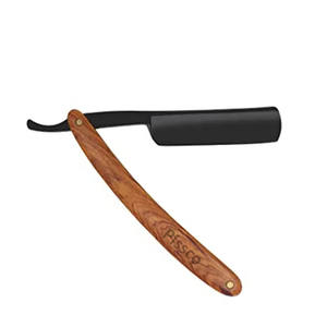 Navaja de afeitar de barbero de hoja recta, soporte para navaja de afeitar, plegable, de acero inoxidable, para afeitar el cabello - Product Image 1