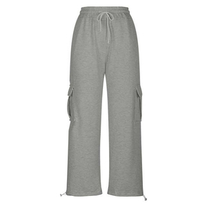 Pantalones de Moda para Mujer 2026, Pantalones Casuales con Logotipo Personalizado, Pantalones Cargo de Algodón con Cordón en la Cintura y Bolsillos - Product Image 2