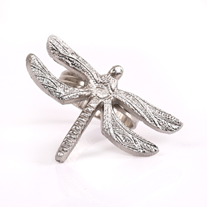 Vente chaude argent insecte en forme de rond de serviette métal cercle serviette boucle table décoration rond de serviette en gros quantité en vrac - Product Image 5