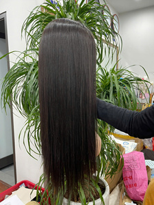 NUEVA COLECCIÓN de pelucas lisas con extensiones de cabello de colores, 12 pulgadas, peluca con cierre 2x4 con raya al medio - Product Image 4