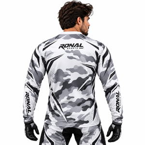 Maillot de course personnalisé pour homme à manches longues, imprimé numériquement, coupe-vent, respirant, séchage rapide, léger, pour motocross, VTT, cyclisme en montagne - Product Image 4