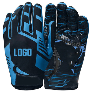 Gants de football américain en cuir OEM en gros, légers, antidérapants, imperméables, séchage rapide, faciles à laver, gants de sport personnalisés - Product Image 5