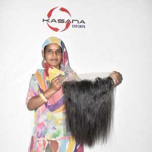 Extensiones de Cabello Humano Natural Ondulado Profundo Indio 100% Virgen sin Procesar, Frontal 13*4, Doble Trama a Máquina para Mujer, Venta al por Mayor - Product Image 4