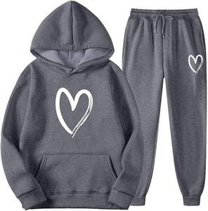 Women's Custom Logo Two-Piece Fashion Tracksuit Elegant Sweat Suits Set - Product Image 1